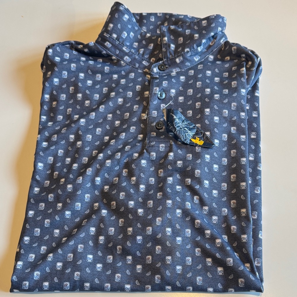 Men's Jack Nicklaus Blue Patterned Shirt